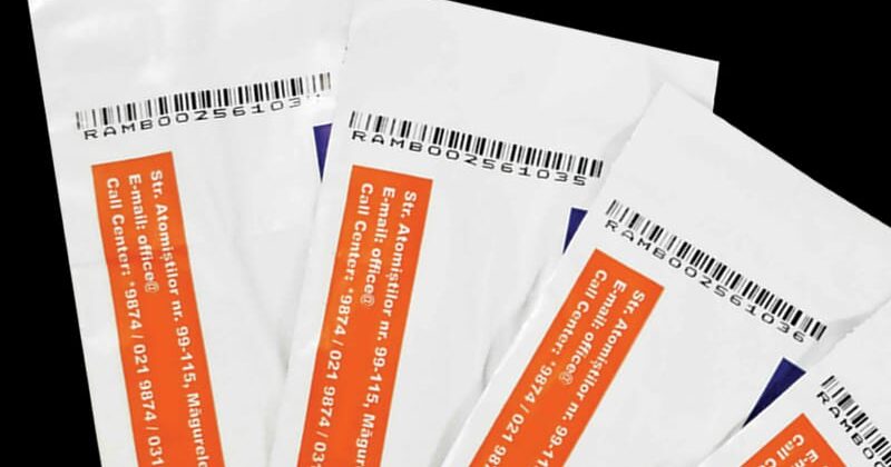 Plicuri curier cu serie și cod de bare